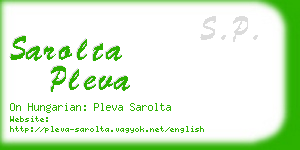 sarolta pleva business card